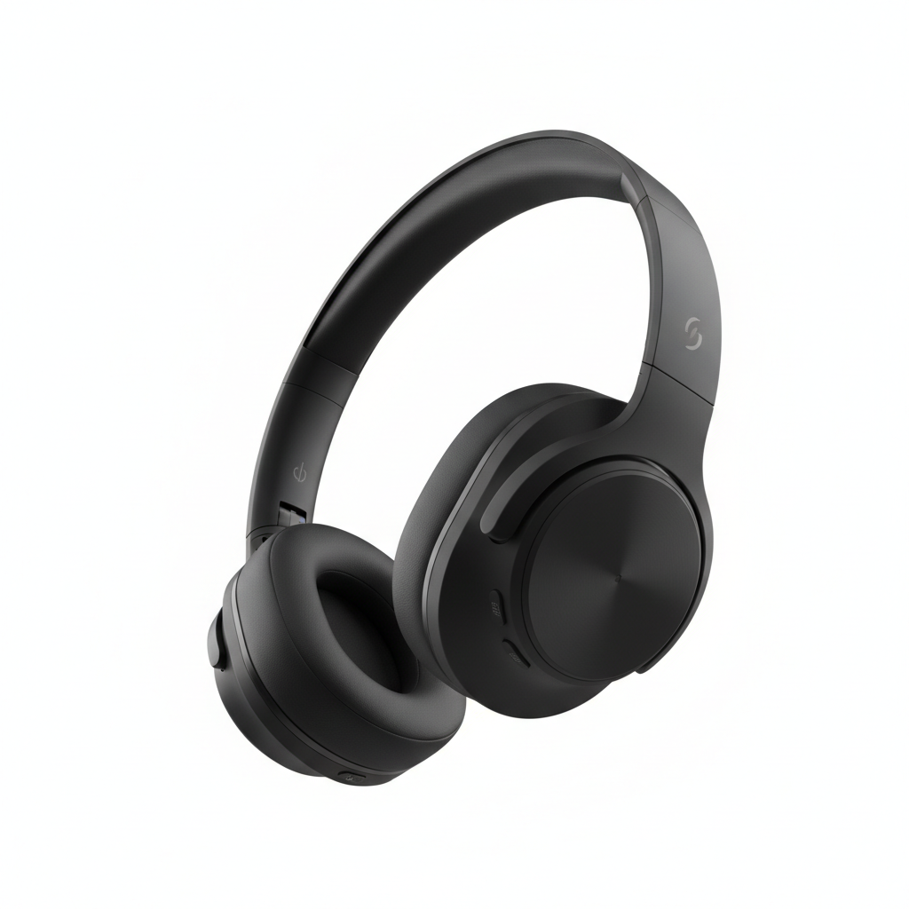 Premium Wireless Over-Ear Headphones in matte black